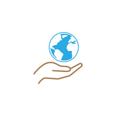 Save earth icon design illustration template