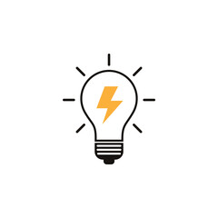 Lightbulb icon design illustration template