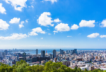 Fototapeta na wymiar landscape of Kobe city panorama view