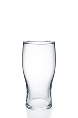 empty glass isolated on white. An empty glass on a white background.