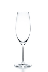 empty wine glass. A glass glass on a white background. Catalog.