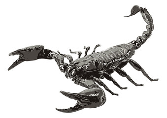 Scorpion isolated on white background, vector illustration