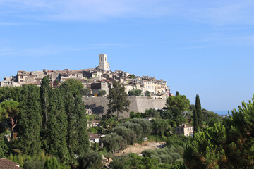 Blick auf Saint-Paul-de-Vence in der Provence, Frankreich