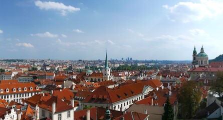 Naklejka na ściany i meble a beautiful cityscape of Prague. Czech Republic