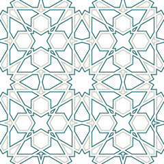 Geometric Islamic Seamless Patterns for decoration greeting card or interior. Vector Illustration.