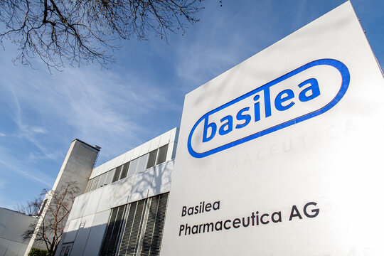 BASEL, SWITZERLAND - MARCH 15, 2020: Basilea Pharmaceutica is a multinational specialty biopharmaceutical company headquartered in Basel, Switzerland