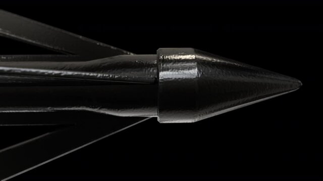 Hi speed real arrow moving hit to center point goal of dart in sport conceptual with 3d rendering include alpha path separate for arrow and dart.Easy to masking with alpha matte for change background 