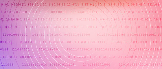 0 1 matrix digits big data tech vector background with fluid gra © SunwArt