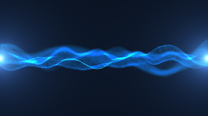 Abstract loopable blue and violet wavy motion background. Concept of futuristic animation.