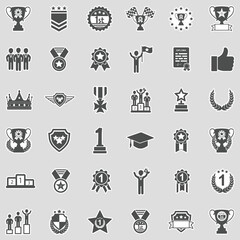 Awards Icons. Sticker Design. Vector Illustration.