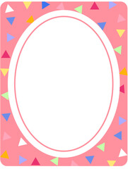 Empty oval shape banner template