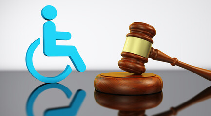 Disabled Legal Services Social Justice Disability Law Concept - 450299087