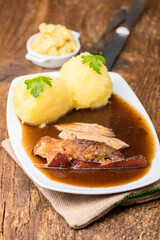 roasted pork with dumplings