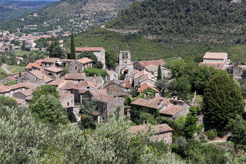 Fototapeta na wymiar Im historischen Dorf Naves bei Les Vans, Ardèche, Frankreich
