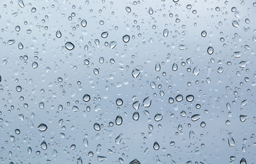 water drops on glass