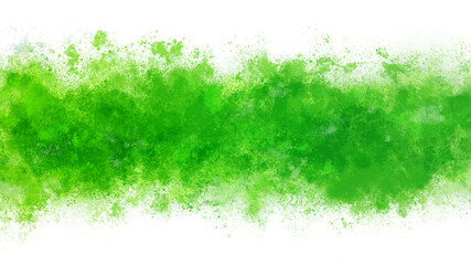 緑の水彩の筆の跡、背景素材、テクスチャ