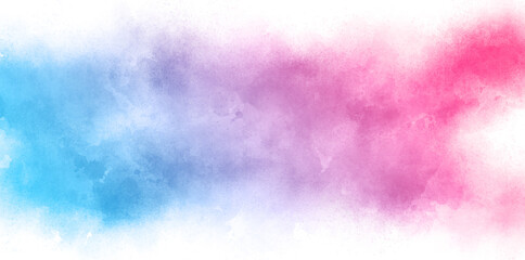 青とピンクのグラデーション、水彩の筆の跡、背景素材、テクスチャ	