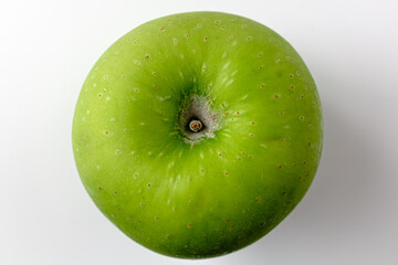 green apple on a white background