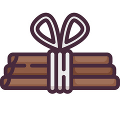 cinnamon roll line icon