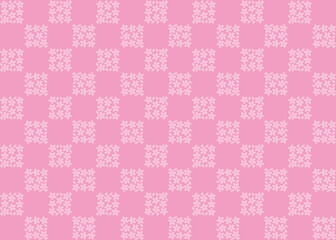 桜　市松　背景　ピンク
