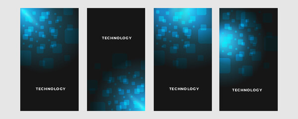 Abstract tech background. Futuristic technology interface. Tech banner background.  Vector background for cover, banner, poster, web, and packaging