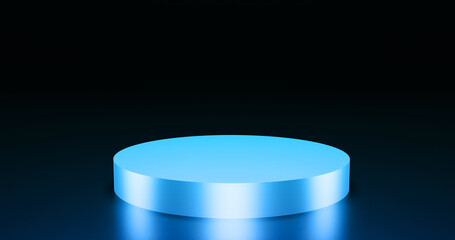 The podium is realistic. 3d rendering.