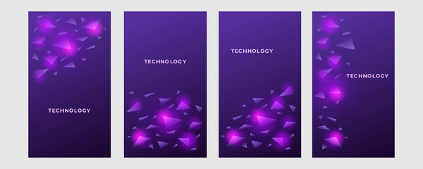 Abstract tech background. Futuristic technology interface. Tech banner background.  Vector background for cover, banner, poster, web, and packaging