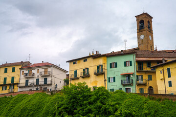 Fototapeta na wymiar View of Ricaldone, old village in Monferrato, Italy