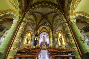 Fototapeta premium Sant Antonio Abate, gothic church at Mombaruzzo, Monferrato, Italy