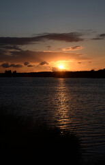Abend bei Mursewiek, Ruegen; Blick nach Ummanz