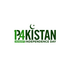Pakistan 14 August Independence Day. Logo Design. Vector Illustration.