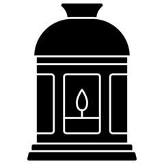 lantern solid icon