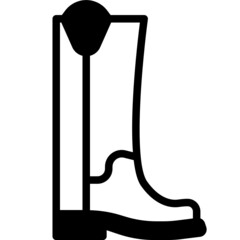 boots solid line icon