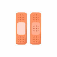 Medical plaster isolated on white background. Vector illustration