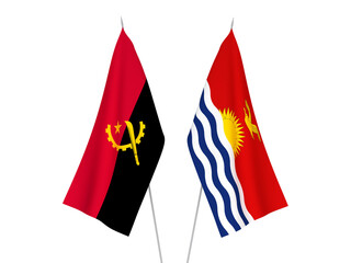 Angola and Republic of Kiribati flags