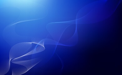 Background for the presentation. Curved lines on a blue background. Abstract vector illustration of curved lines with transitions on a blue background.