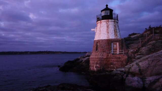 old castle lighthouse in newport rhode island