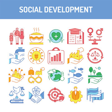 Corporate social responsibility sign. Sustainable Development Goals illustration.