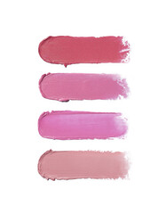 Lipstick smear smudge stroke isolated on white background