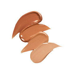 Liquid foundation isolated on white	
