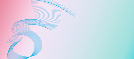 Light gradient background with spiral. Abstraction geometric illustration. Copy space. Banner