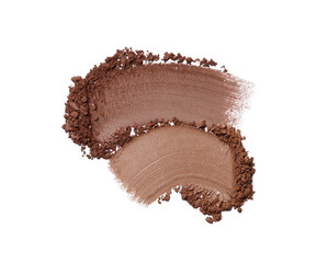 Crushed eyeshadow isolated on white