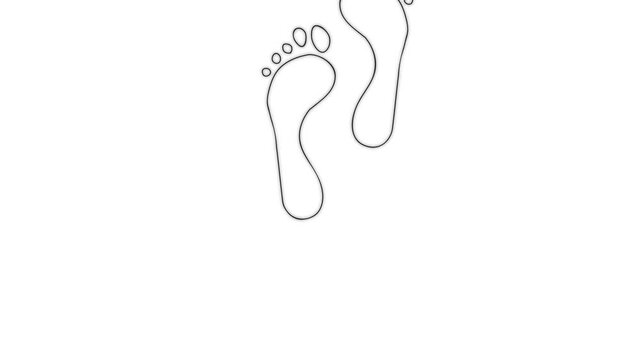 flat feet, correct feet. video illustration. 