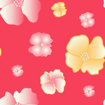 Floral Pink Seamless Pattern 