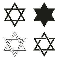 Star of David vector icon.
