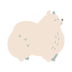 Isolated vector illustration of a Spitz dog