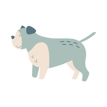 Isolated vector illustration of a English bulldog