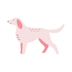 Isolated vector illustration of a Setter dog