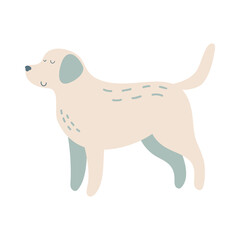 Isolated vector illustration of a Labrador dog