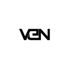 ven initial letter monogram logo design